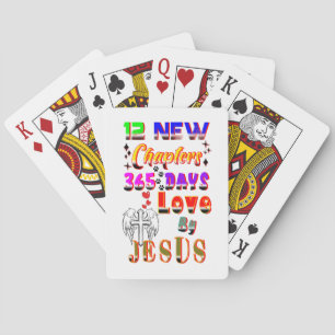 12 New Chapters 365 Days Love By Jesus Playing Cards