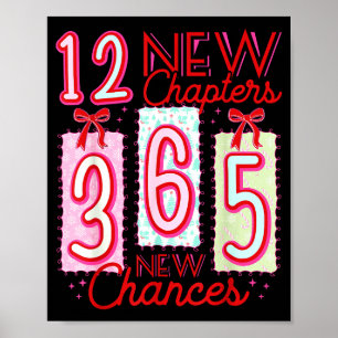 12 New Chapters 365 New Chances 2026 Happy New Yea Poster