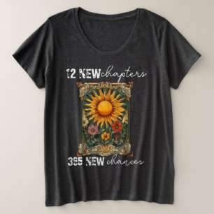 12 New Chapters 365 New Chances Boho Watercolor Plus Size T-Shirt