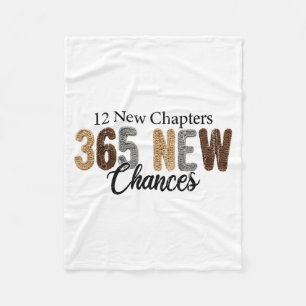 12 New Chapters 365 New Chances Fleece Blanket