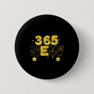 12 New Chapters 365 New Chances Happy New Year 202 6 Cm Round Badge