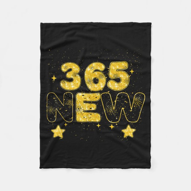 12 New Chapters 365 New Chances Happy New Year 202 Fleece Blanket (Front)