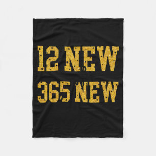 12 New Chapters 365 New Chances Happy New Year Par Fleece Blanket