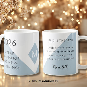 12. New Year Resolution for 2026 Year of Change  Coffee Mug