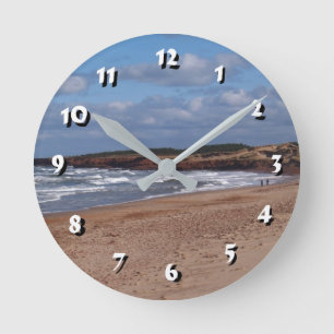 12 Number Choices to Choose -Beach and Waves-Clock Round Clock