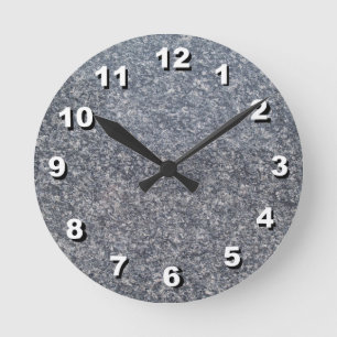 12 Number Choices to Choose-Black Marble Clock