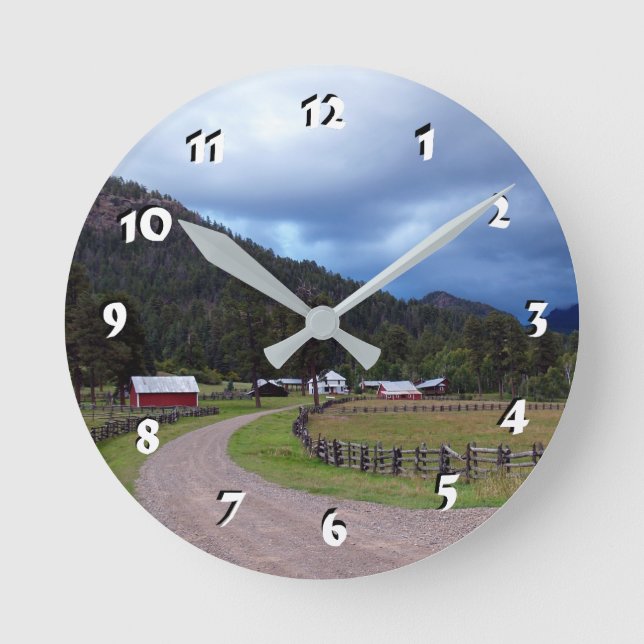 12 Number Choices to Choose --Farm Clock (Front)