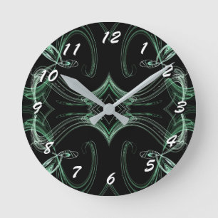 12 Number Choices to Choose-Fractal Art-Clock Round Clock