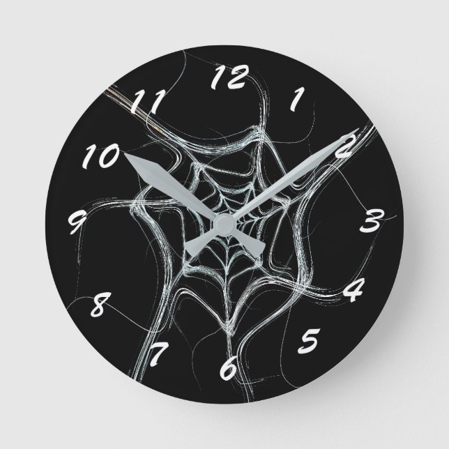 12 Number Choices to Choose From Black Web Clock (Front)