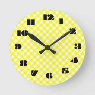 12 Number Choices to Choose From Yellow Clock