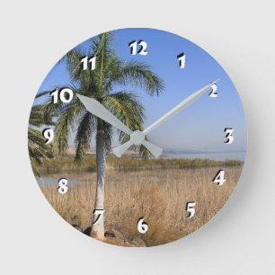 12 Number Choices to Choose --Sea of Galilee Round Clock