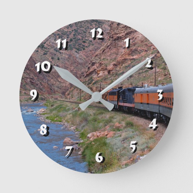 12 Number Choices to Choose -Train-Clock Round Clock (Front)