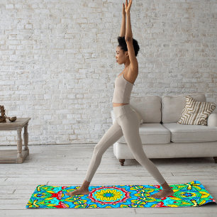 12 Petal Flower Abstract  Yoga Mat
