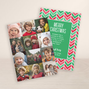 12 Photo Collage 2-Sided Christmas - Download 2023 Holiday Card