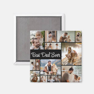 12 Photo Collage Best Dad Ever  Magnet