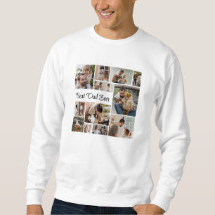 12 Photo Collage Best Dad Ever Men's   Sweatshirt