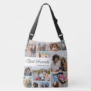 12 Photo Collage Best Friends Forever Crossbody Bag