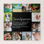 12 Photo Collage Best Grandparents Ever Definition Jigsaw Puzzle<br><div class="desc">12 photo collage jigsaw for you to personalise for your special grandparents to create a unique gift. A perfect way to show them how amazing they are every day. Designed by Thisisnotme©</div>