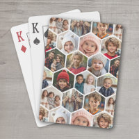 12 Photo Collage - funky hexagon pattern