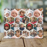12 Photo Collage - funky hexagon pattern Postcard<br><div class="desc">Square photos work best with this template. Add your favourite pics to this fun template. You can use square photos or any photos for this grid.</div>