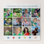 12 photo collage LOVE for BEST DAD navy script Jigsaw Puzzle<br><div class="desc">Replace the 12 square photos with your favorite family shoots and make this square puzzle a cute modern keepsake gift for your father or grandfather. It could be a cute gift for Father's Day, for your grandparents, parents, for your mother or father birthday or a special occasion or just as...</div>