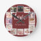 12 Photo Collage Personalised Burgundy