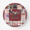 12 Photo Collage Personalized Burgundy