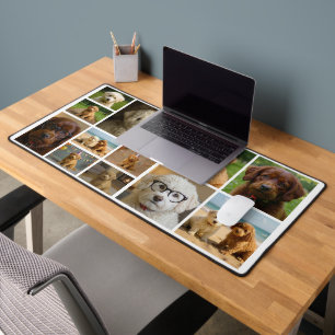 12 Photo Collage Personalized  Desk Mat