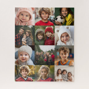 12 Photo Collage - Photos Only Square Cropped Jigsaw Puzzle