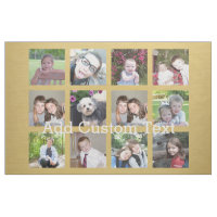 12 Photo Collage with Gold Background