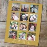 12 Photo Collage with Gold Background Flyer<br><div class="desc">Add your favourite pics to this fun template. You can use Instagram photos or any photos for this grid.</div>
