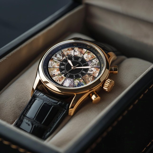 12 Photo Custom Collage  Watch (Inspiration mockup (not actual product))