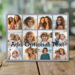 12 Photo Instagram Collage pastel grey background Postcard<br><div class="desc">A simple grid with your favourite photos stacked in a photo collage with 12 photos and a text block. Add your favourite pics to this fun template. You can use Instagram photos or any photos for this grid.</div>