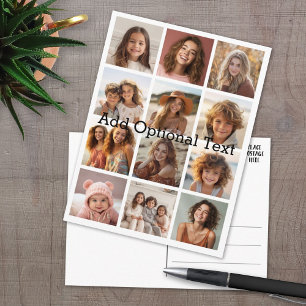 12 Photo Instagram Collage - Pick Background Postcard