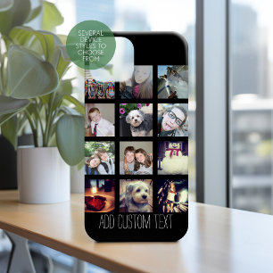 12 Photo Instagram Collage with Black Background