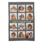 12 Photo Instagram Collage with Grey Background