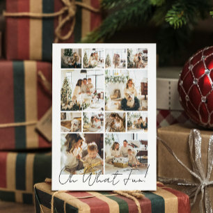 12 Photo oh What Fun Nordic Christmas Holiday Card