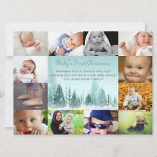 12 Photo Winter Landscape Collage - 6x8 Christmas Holiday Card