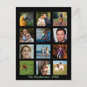 12 Picture Family Photo ✨ Collage Custom Postcard