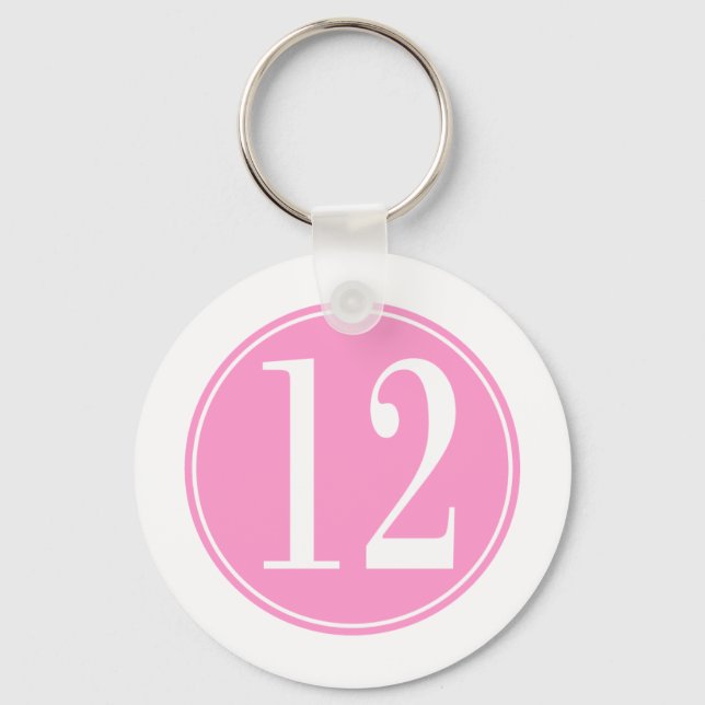 #12 Pink Circle Key Ring (Front)