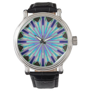 12 point bursting blue star watch