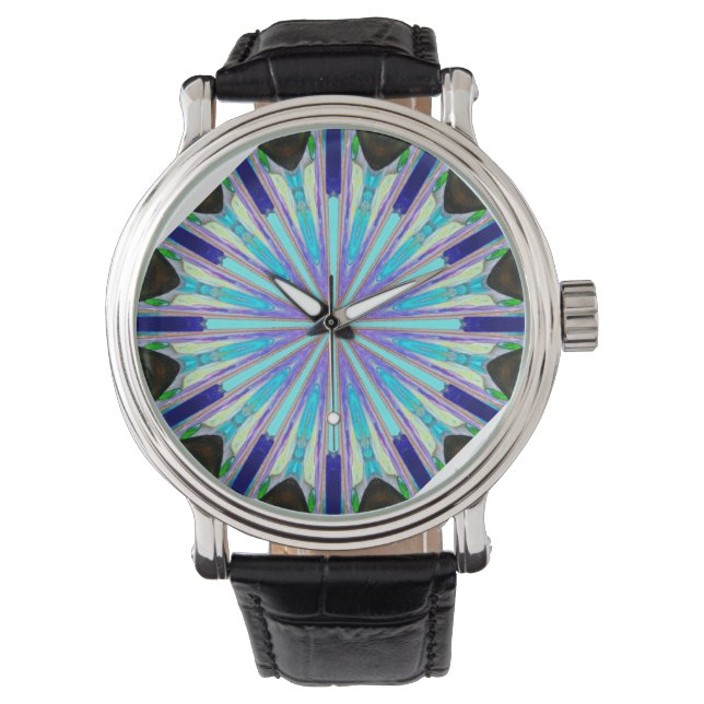 12 point bursting blue star watch (Front)