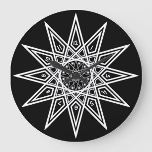 12 points star clock