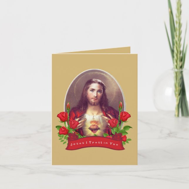 12 Promises of the Sacred Heart to St. M. Mary Card (Front)