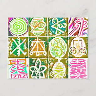 12 Reiki n Karuna Healing Signs V14 Postcard