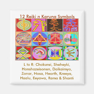 12 Reiki n Karuna Reiki Healing Designs Magnet