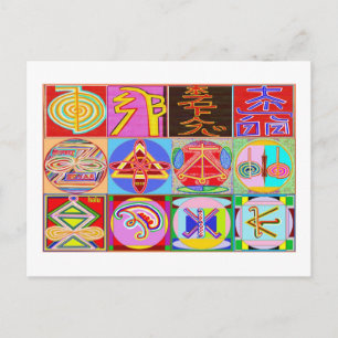 12 Reiki n Karuna Reiki Healing Designs Postcard