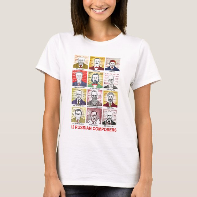 12 Russian Composers T-Shirt (Front)