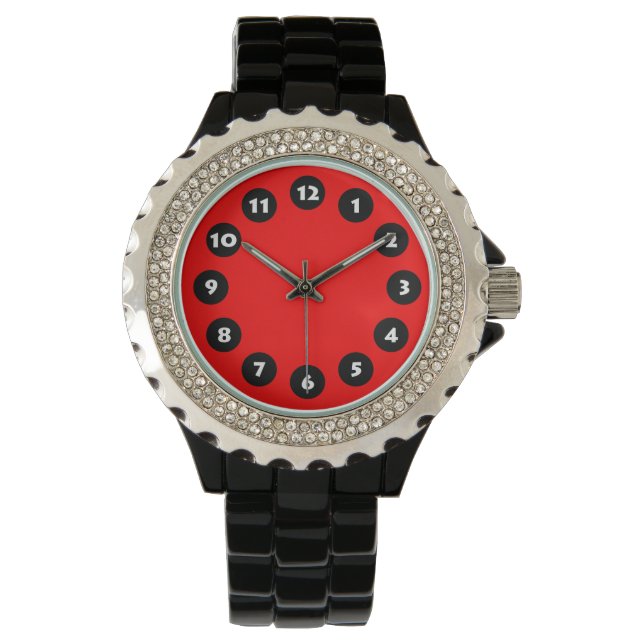12 Spots - Black on Red Watch (Front)