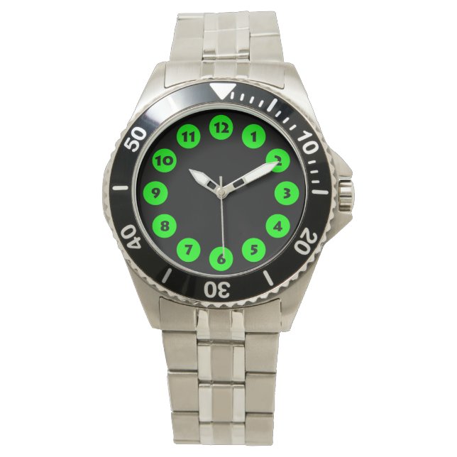12 Spots - Green on Black Watch (Front)